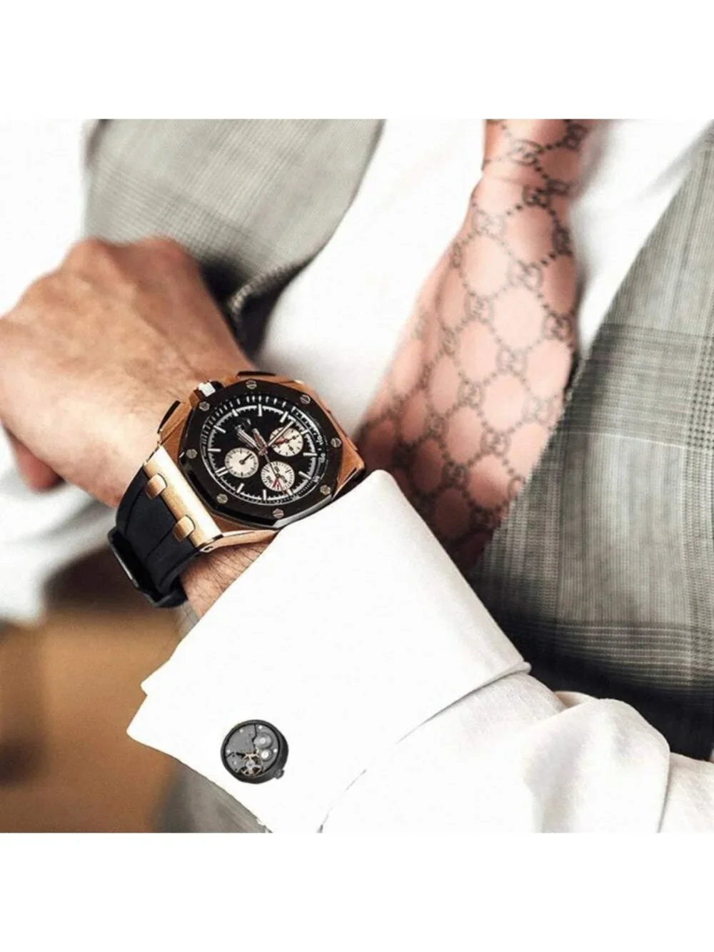 Steampunk Cuff Links for Men - Vintage Gear Design, Perfect for Weddings